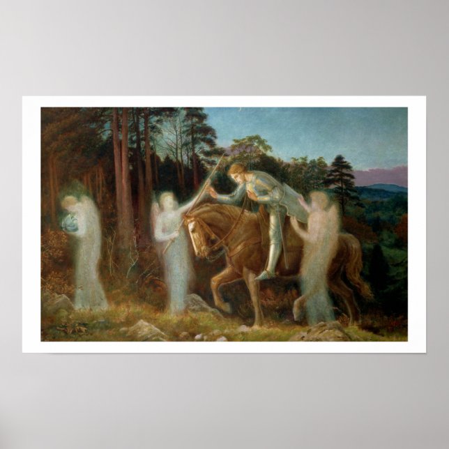 Sir Galahad, c.1894 (oil on canvas) Poster (Front)