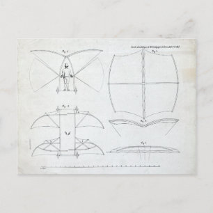 Sir George Cayley Man-Powered Flying Machine Postcard