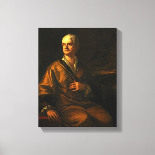 Sir Isaac Newton, 1710 Canvas Print (Front)