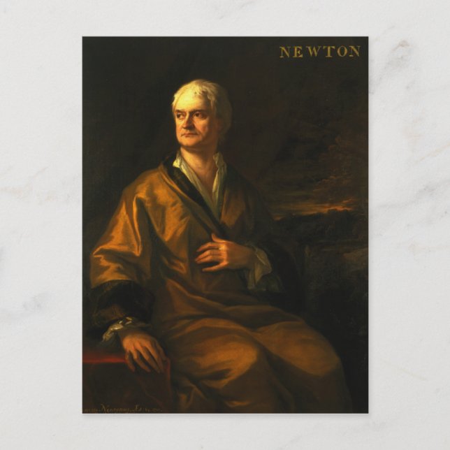 Sir Isaac Newton, 1710 Postcard (Front)