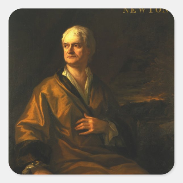 Sir Isaac Newton, 1710 Square Sticker (Front)