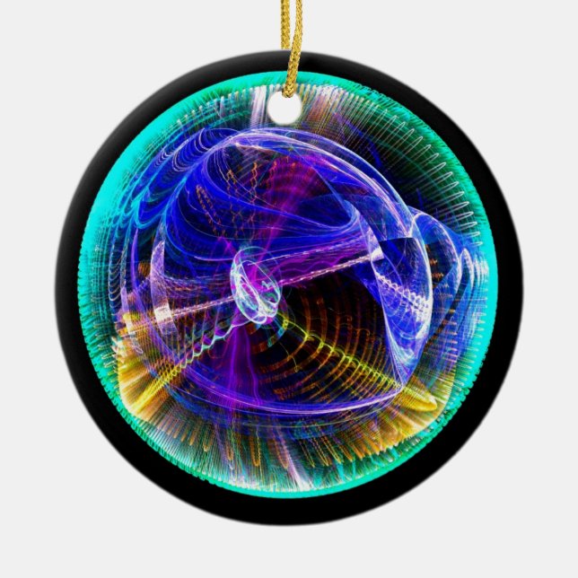 Sir Isaac Newton Ceramic Tree Decoration (Front)