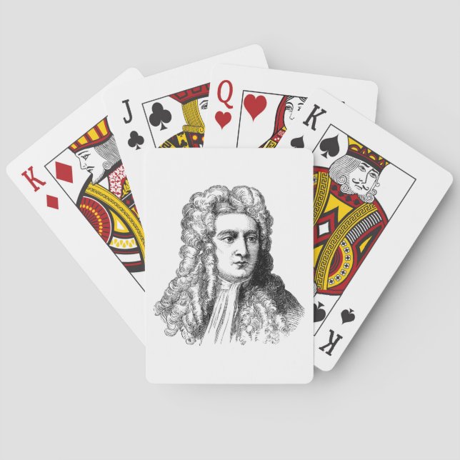 Sir Isaac Newton Famous Scientist math physics Playing Cards (Back)