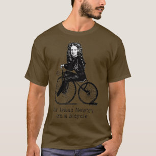 Sir Isaac Newton on a Bicycle   T-Shirt