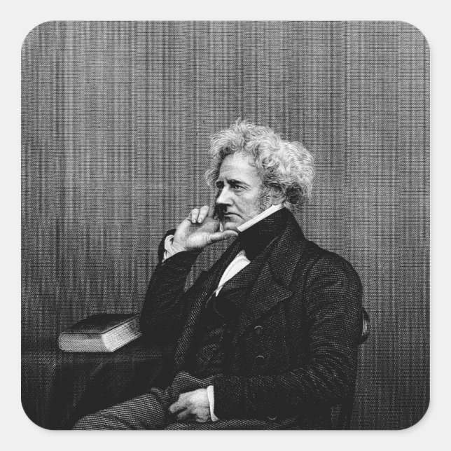 Sir John F.W. Herschel Square Sticker (Front)