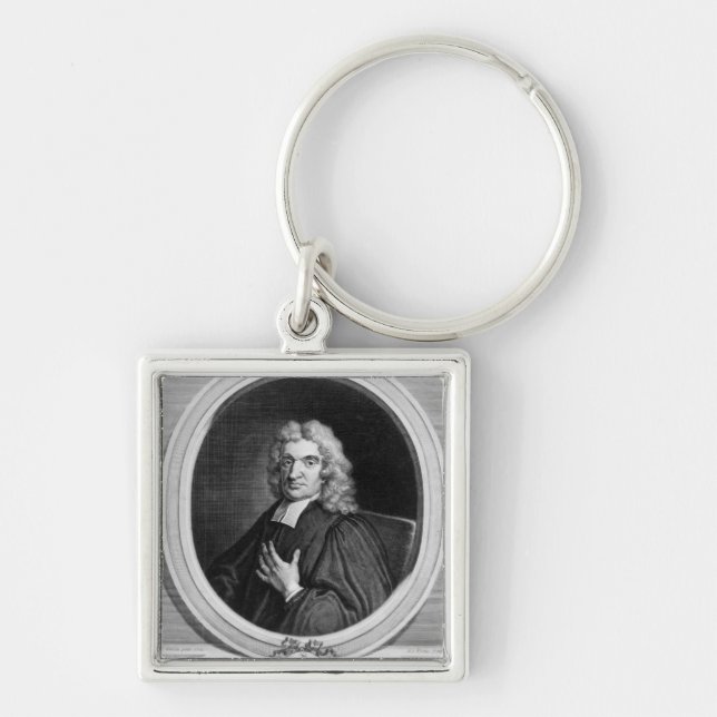 Sir John Flamsteed, engraved by George Vertue Key Ring (Front)