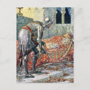 Sir Lancelot in the Chapel Perilous Postcard