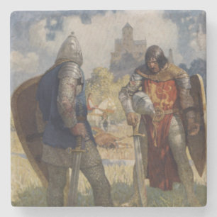 Sir Launcelot du Lake, Knight of the Round Table Stone Coaster