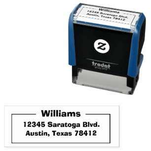 Sir Name with Full Address    Self-inking Stamp