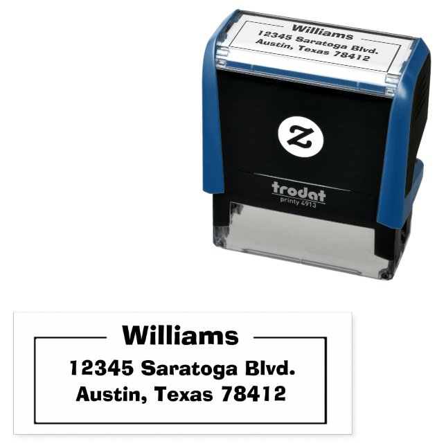 Sir Name with Full Address |  Self-inking Stamp (In Situ)