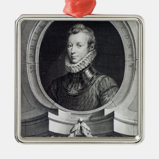 Sir Philip Sidney Metal Tree Decoration (Front)