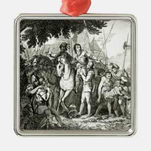 Sir Philip Sidney's Kindness to a Soldier, 1815 Metal Tree Decoration
