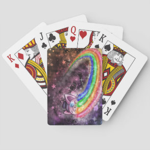 Sir Piggy in SPACE! (Riding on a Rainbow) Playing Cards