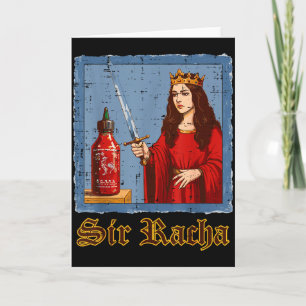Sir Racha Hot Sauce Scy Funny Saying Food Men Wome Card
