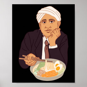 Sir Raman Ramens Sticker  Poster