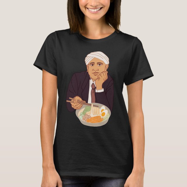 Sir Raman Ramens Sticker  T-Shirt (Front)