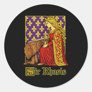 Sir rhosis funny gen z brainrot meme raunchy humor classic round sticker