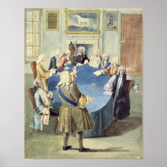 Sir Robert Walpole addressing his cabinet Poster (Front)