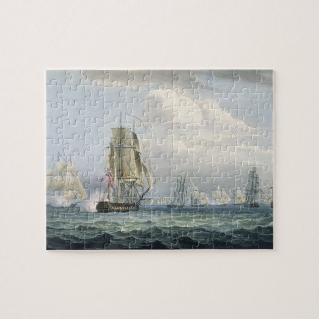 Sir Sidney Smith's (1764-1840) Squadron engaging a Jigsaw Puzzle (Horizontal)
