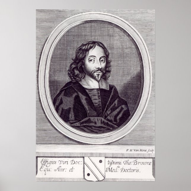 Sir Thomas Browne , engraved by Frederick Poster (Front)