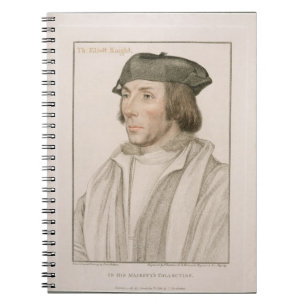 Sir Thomas Elyot (c.1490-1546) engraved by Frances Spiral Notebook