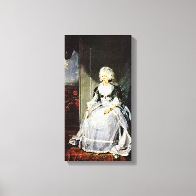 Sir Thomas Lawrence - Queen Charlotte(portrait) Canvas Print (Front)