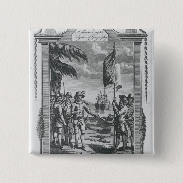 Sir Walter Raleigh 15 Cm Square Badge (Front)