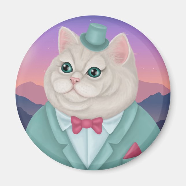 Sir Whiskers Magnet (Front)