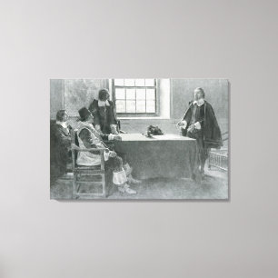 Sir William Berkeley Surrendering Canvas Print