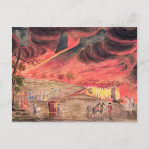 Sir William Hamilton Studying the Eruption Postcard