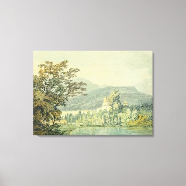 Sir William Hamilton's Villa, c.1795 (w/c over pen Canvas Print (Front)