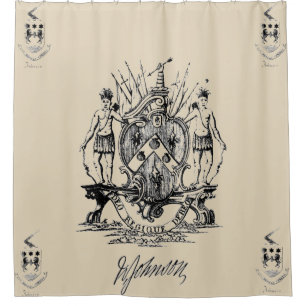 Sir William Johnson Coat of Arms Shower Curtain