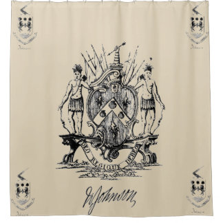Sir William Johnson Coat of Arms Shower Curtain