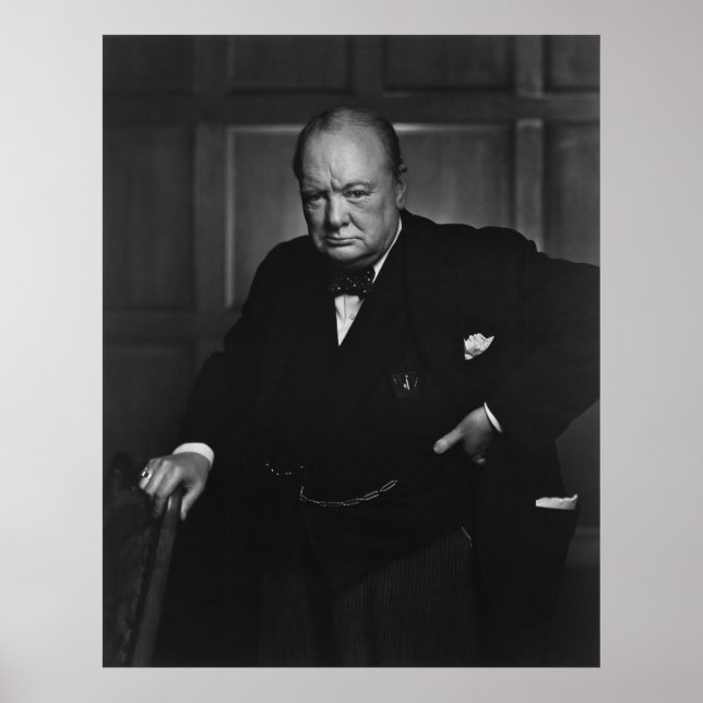 Sir Winston Churchill Poster (Front)