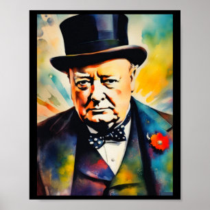 Sir Winston Churchill Sticker  Poster