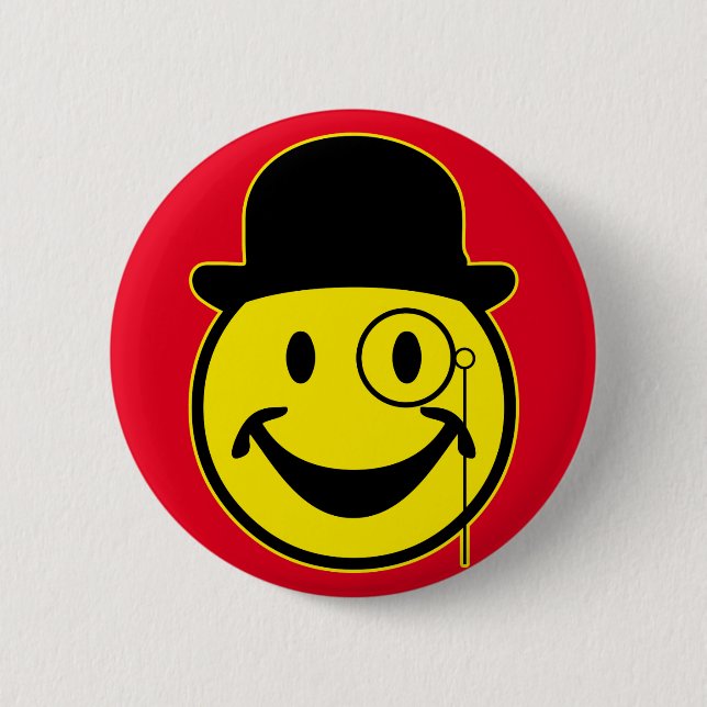 Sir yellow + your backg. & ideas 6 cm round badge (Front)