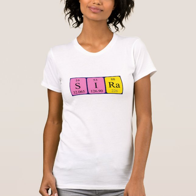 Sira periodic table name shirt (Front)