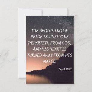 Sirach 10:12 KJV Bible Scripture Pic Greeting Card