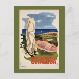 Siracusa Syracuse Italy vintage Italian travel Postcard