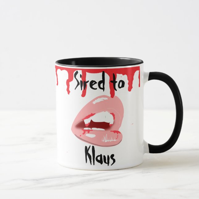 Sired to Klaus Vampire Lips Coffee Mug (Right)