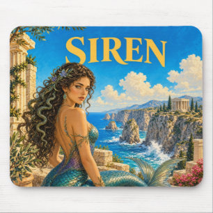 Siren, Gothic Fantasy Monster Mouse Pad