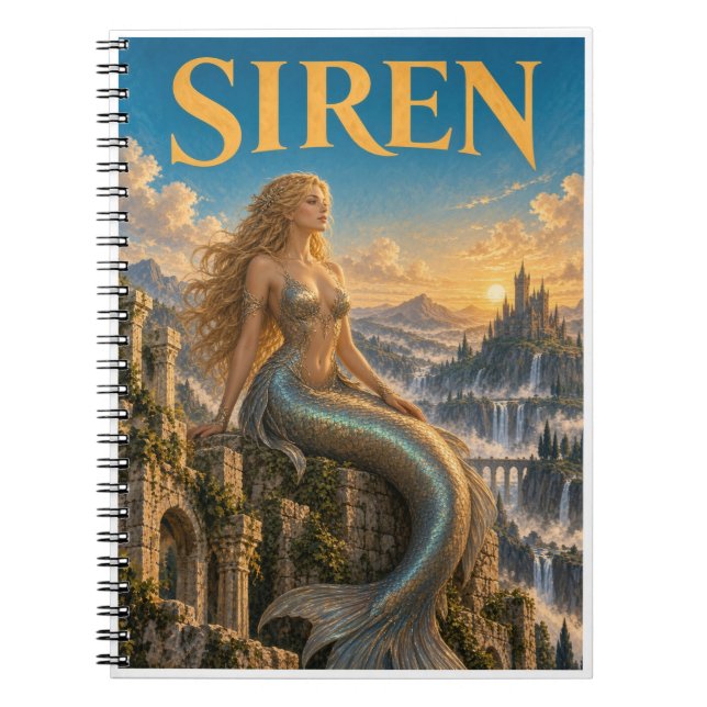 Siren, Gothic Fantasy Monster Notebook (Front)