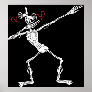 Siren Head Dance  Dabbing Poster