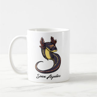 Siren Multicolored Amphibian Aquatic Salamander Coffee Mug