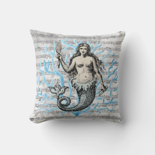 Siren of the Sea Collage Cushion