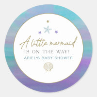 SIREN Purple Gold Mermaid Ocean Sea Baby Shower