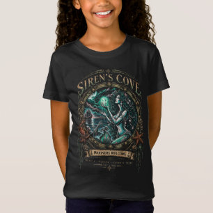 Siren’s Cove Dark Mermaid Nautical Kids T-Shirt