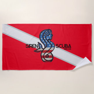 SIREN SCUBA - Patriot/Dive Flag, Beach Towel