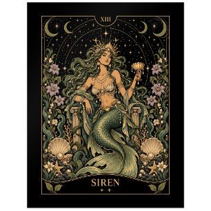 Siren, Starlit Tarot Art Postcard