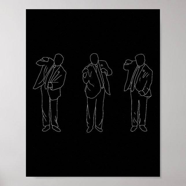 Sirimarco Uni-adults Trump Dance Funny Black Poster (Front)